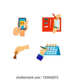 Searching for knowledge icon set