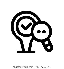 searching line icon. Clean and minimalist vector icon for websites, mobile apps, presentations, and logos. Fully scalable and customizable for any project.
