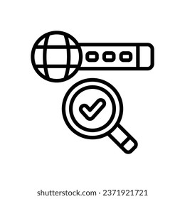 icono de línea de búsqueda. icono vector para tu sitio web, móvil, presentación y diseño de logotipo.