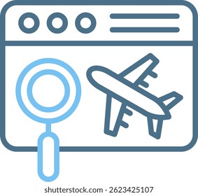 Searching Line Two Colour Icon