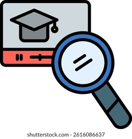 Searching Line Vector Icon Design