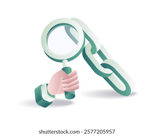 Searching for link network concept illustration