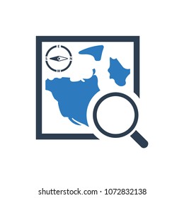 Searching Location Map / Map Icon