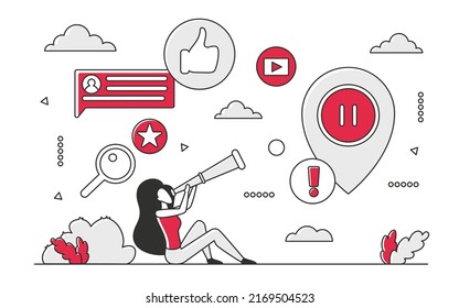 Searching location on internet gps maps. Find a place online, digital navigation vector monocolor illustration