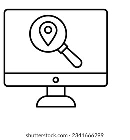 Buscar ubicación Icono vector que puede modificar fácilmente

