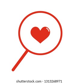 searching love icon