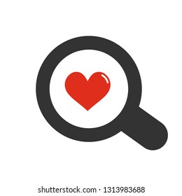 searching love icon