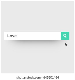 Searching for Love Written in Browser Bar with Mouse Pointer  