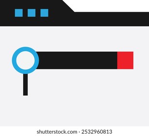 Searching Magnifier Find Icon Vector Flat Illustration