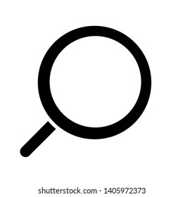 searching magnifying glass  icon vector in black color