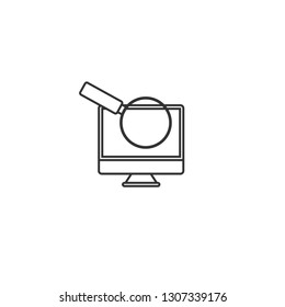 Searching on internet isolated vector icon. - VECTOR
