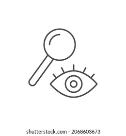Searching process line outline icon