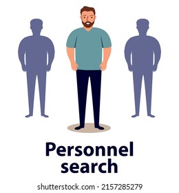 Searching profiles concept with different accounts.Vector illustration.Curriculum vitae or CV. Searching new employee.Recruitment agency.Human resource .