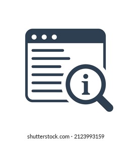 Searching results icon. Audit document icon in flat style. Result report vector. Magnifier lens, search results icon