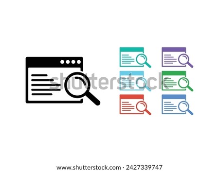 Searching results icon. Element of SEO and development icon with a name for mobile concept web and apps. Detailed search results icons can be used for web and mobile on a white background.