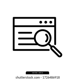 Searching Results Icon Vector Illustration Logo Template
