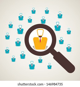 searching for the  right person stock vector