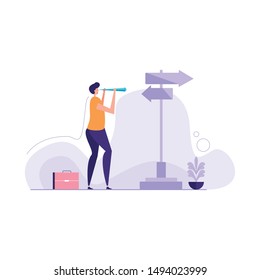 Searching For The Right Way vector