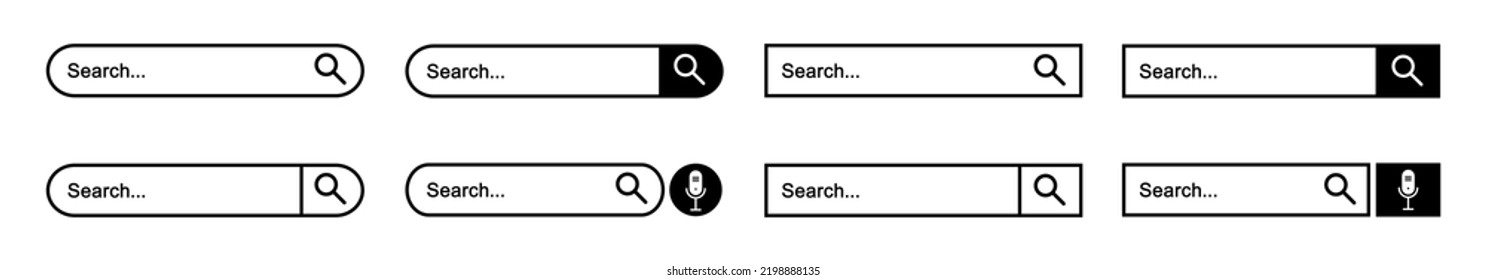 Searching Set Icon, Vector illustration