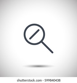 Searching shrink icon vector