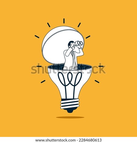 Searching for success concept. Modern vector illustration in flat style