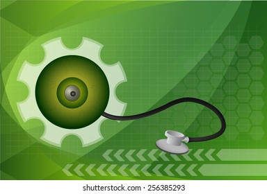 Searching symbol on technology background, clean vector.