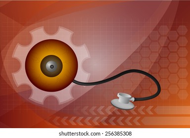 Searching symbol on technology background, clean vector.