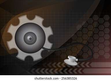 Searching symbol on technology background, clean vector.