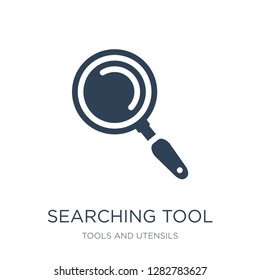 searching tool icon vector on white background, searching tool trendy filled icons from Tools and utensils collection, searching tool vector illustration