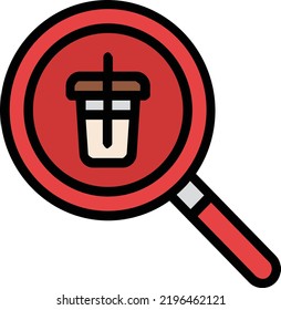 searching vector concept on white background. isolated illustration icon