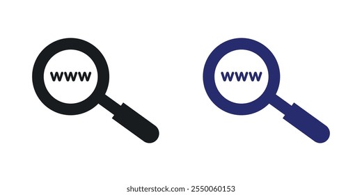 Website-Symbol in schwarzer und farbiger Version suchen