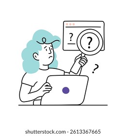 Searching website Vector Style Illustration 