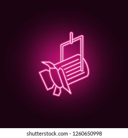 Searchlight Ceiling Icon. Elements Of Spotlight In Neon Style Icons. Simple Icon For Websites, Web Design, Mobile App, Info Graphics