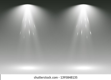 
Searchlight collection for stage lighting, light transparent effects. Bright beautiful lighting with spotlights.