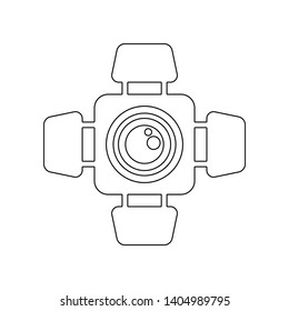 searchlight icon. Element of Theatre for mobile concept and web apps icon. Outline, thin line icon for website design and development, app development