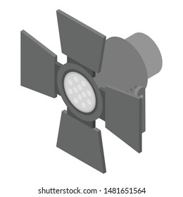 Searchlight icon. Isometric of searchlight vector icon for web design isolated on white background