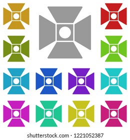 searchlight icon in multi color. Simple glyph vector of education set for UI and UX, website or mobile application