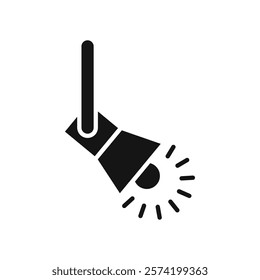 Searchlight icon Simple thin line flat symbol