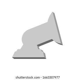 Siebenhellzeichen auf weißem Hintergrund 3d, Vektorillustration