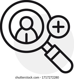 search,man icon vector illustration flat