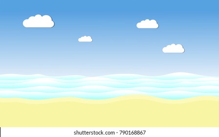 Sea,Sand and blue sky background