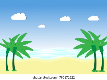 Sea,Sand and blue sky background