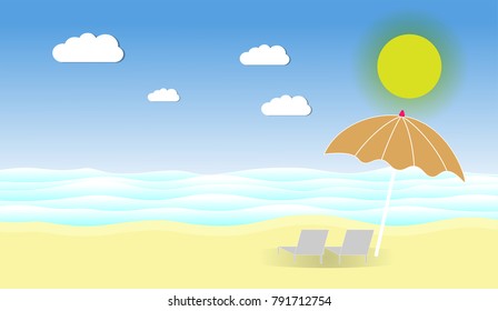 Sea,Sand and blue sky background