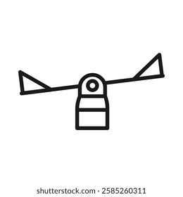 Seasaw Icon Isolated flat vector in outline