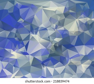 Seascape background . Abstract  polygonal vector illustration.