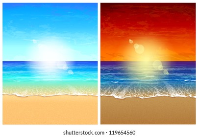 Seascape backgrounds. Paradise beach.