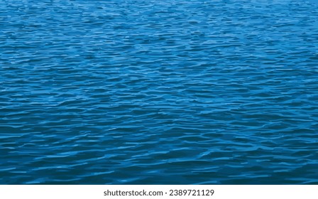 The seascape with blue waves.
