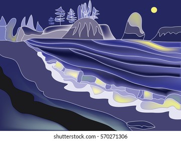 seascape by night