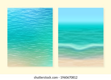 Seascape. Gradient textured background. For covers, wallpapers, advertisements, branding and more. Vector, can be used for printing.