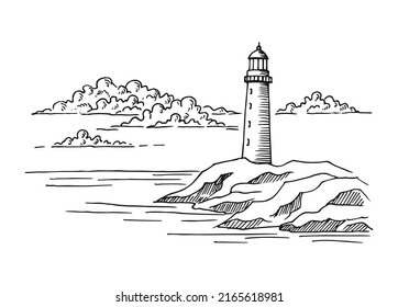 Seascape  Lighthouse 